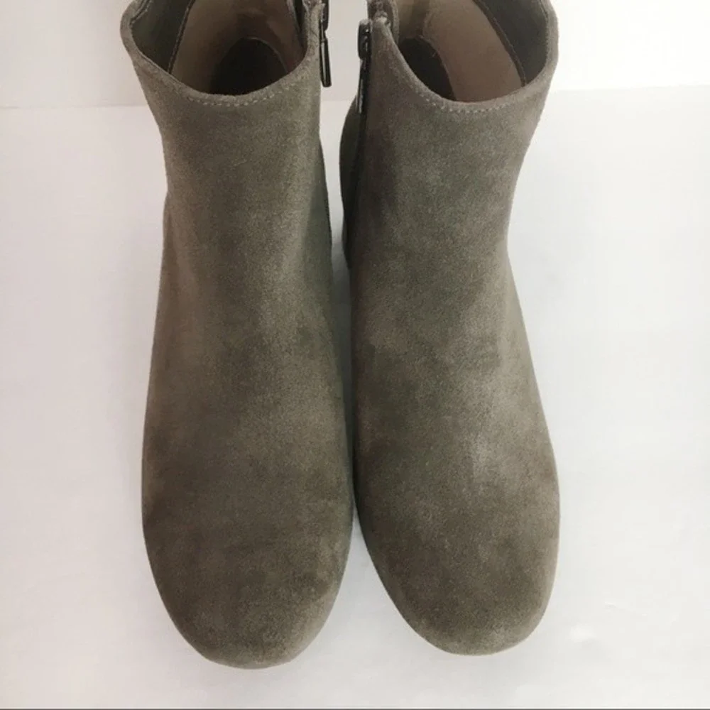 Kenneth Cole Womens Size 6 6M Dark‎ Taupe Brown Tan Suede Leather Ankle Boots
